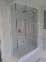 Frameless shower